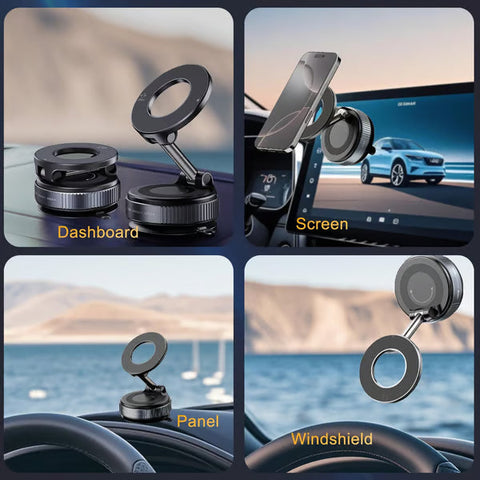 2025 Newest 360° Adjustable Vacuum Magnetic Suction Cup Phone Holder Mount