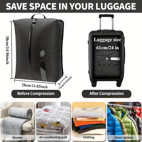 🌱 Reusable Vacuum Compression Bags: Cube Design + Privacy Protection, Outdoor Travel Packing Must-Have✈️