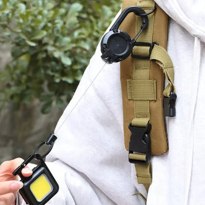🔥Summer Hot Sale Promotion-49% OFF⏰-Outdoor Automatic Retractable Wire Rope Luya Tactical Keychain