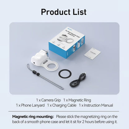 TELESIN Fun Shot Magnetic Phone Camera Grip & Magnetic Selfie Light Bundle Kit
