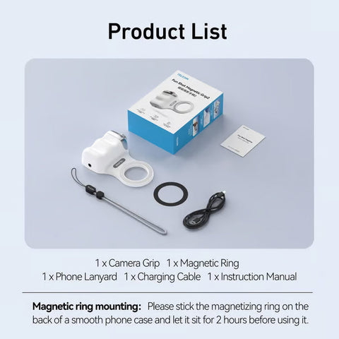 TELESIN Fun Shot Magnetic Phone Camera Grip & Magnetic Selfie Light Bundle Kit