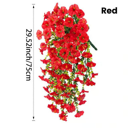 UV Resistant Hanging Artificial Morning Glory Vine