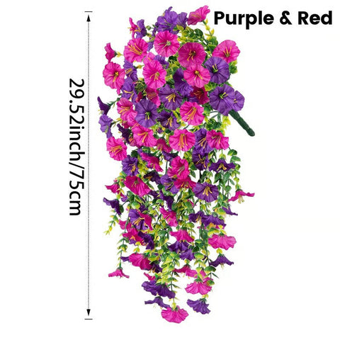 UV Resistant Hanging Artificial Morning Glory Vine